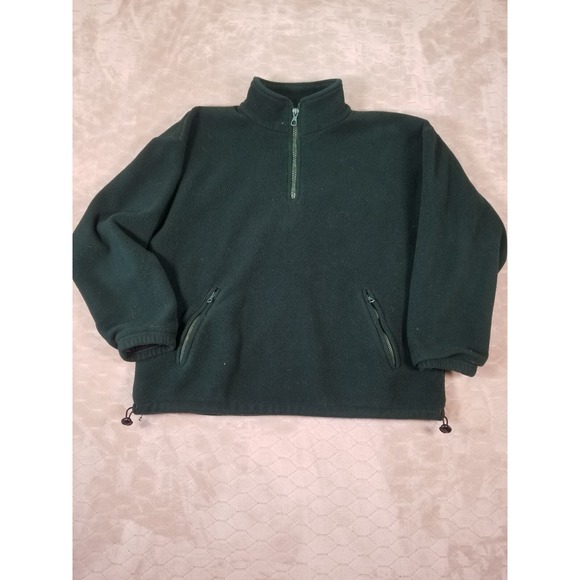 Denbigh Other - Denbigh Fleece 1/4 Zip Jacket Mens Large Green Vintage Made in England